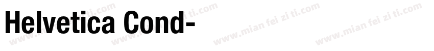 Helvetica Cond字体转换